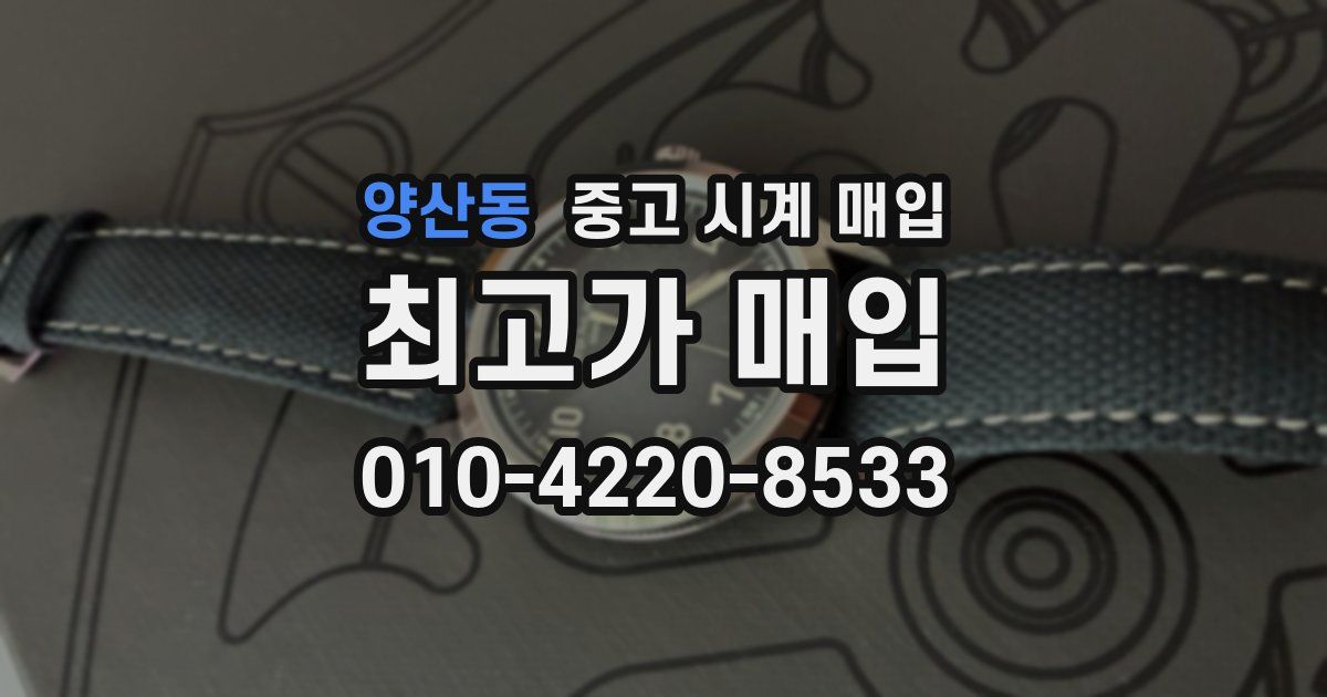 양산동 중고 시계 매입