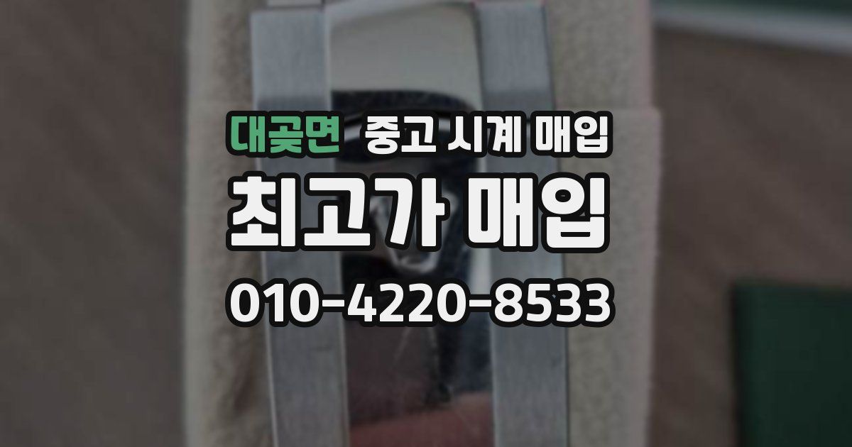 대곶면 중고 시계 매입