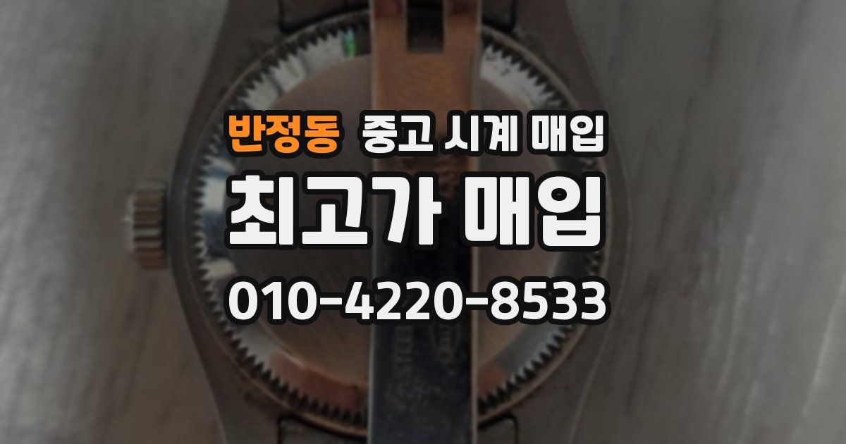 반정동 중고 시계 매입