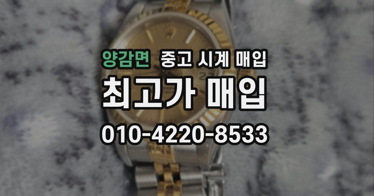 양감면 중고 시계 매입