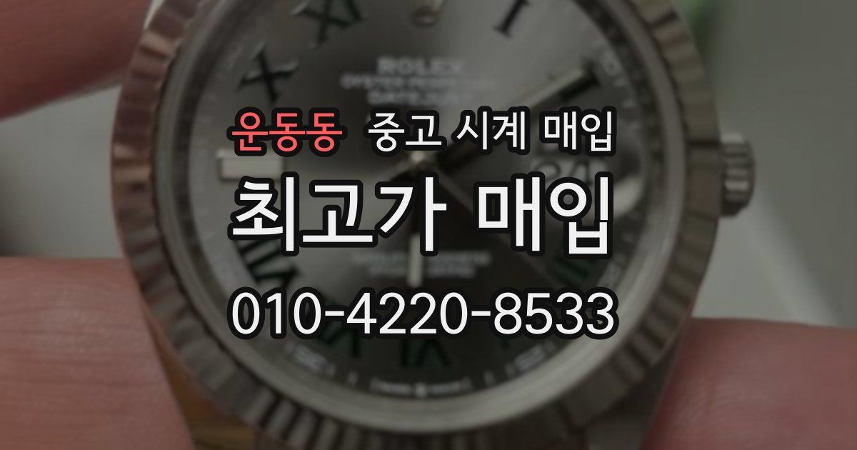 운동동 중고 시계 매입