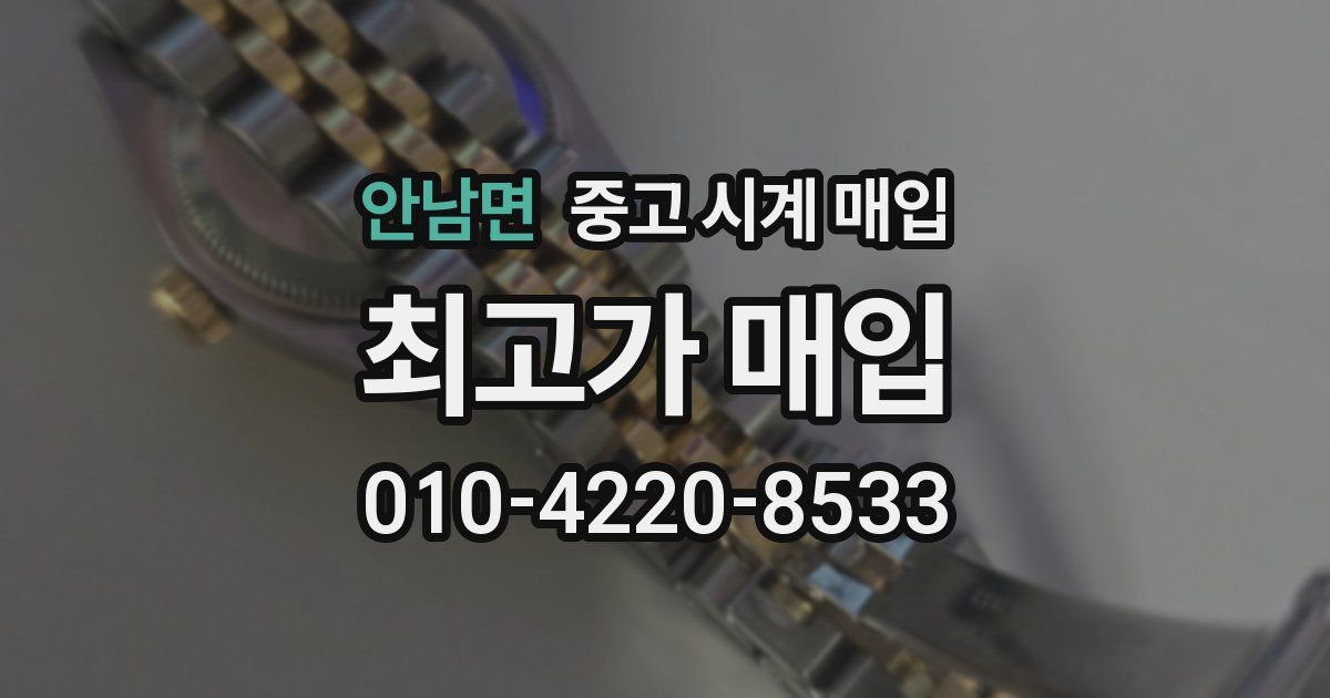 안남면 중고 시계 매입