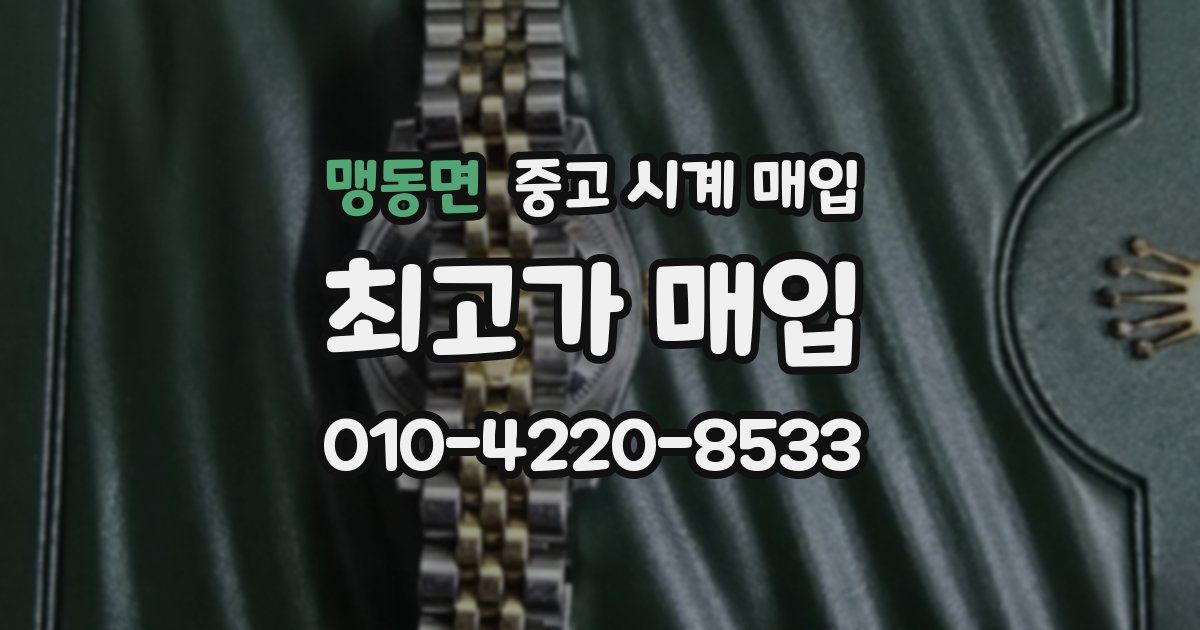 맹동면 중고 시계 매입