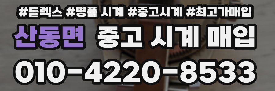 산동면 중고 시계 매입