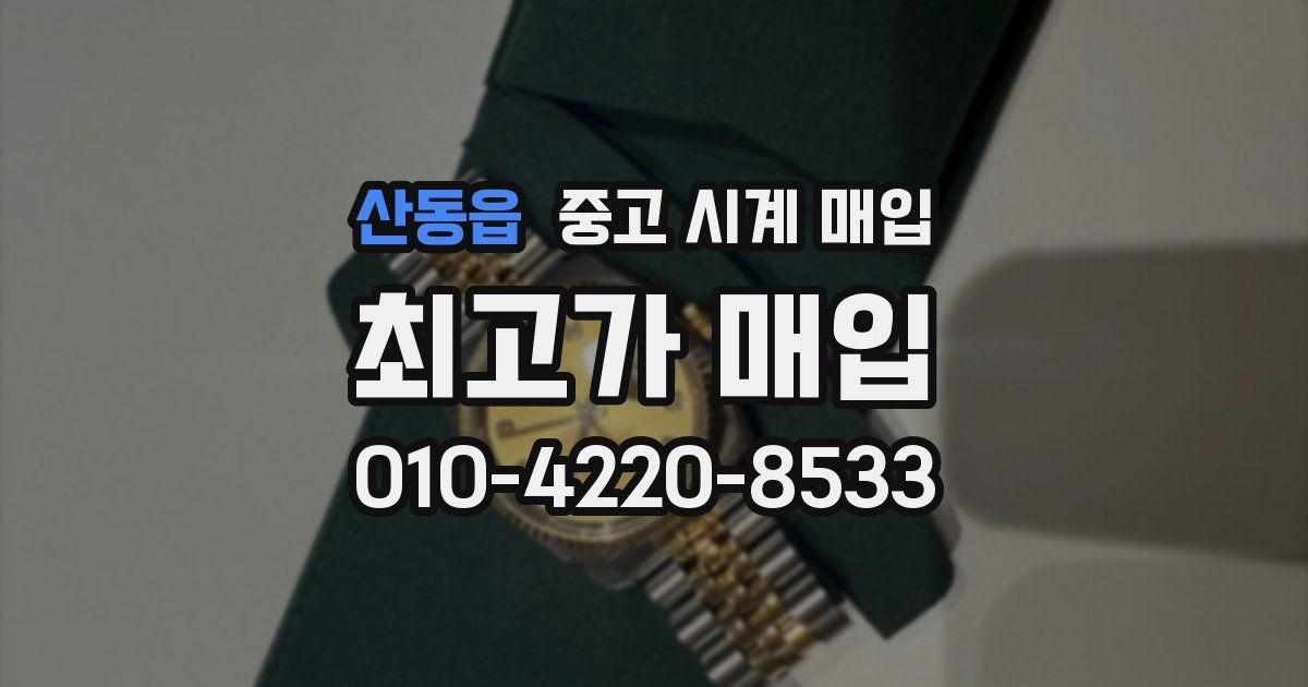산동읍 중고 시계 매입