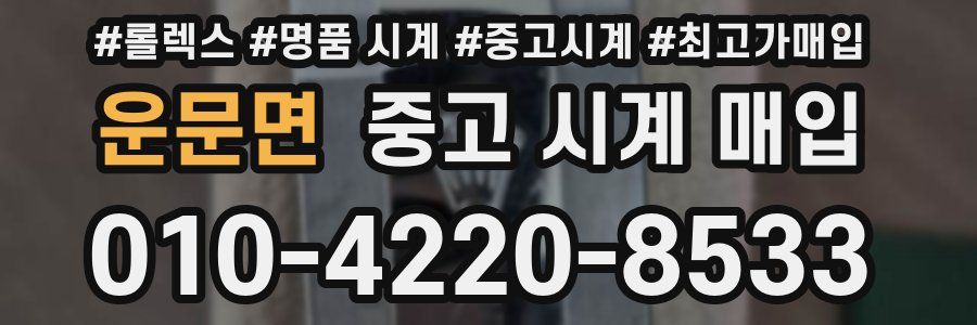 운문면 중고 시계 매입