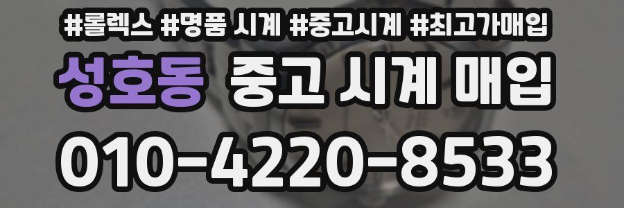 성호동 중고 시계 매입