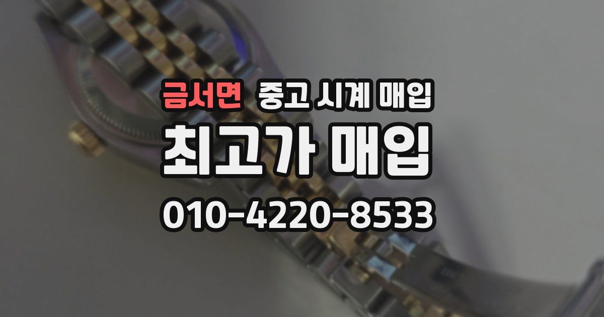 금서면 중고 시계 매입