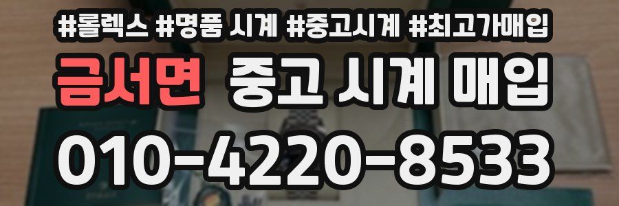 금서면 중고 시계 매입