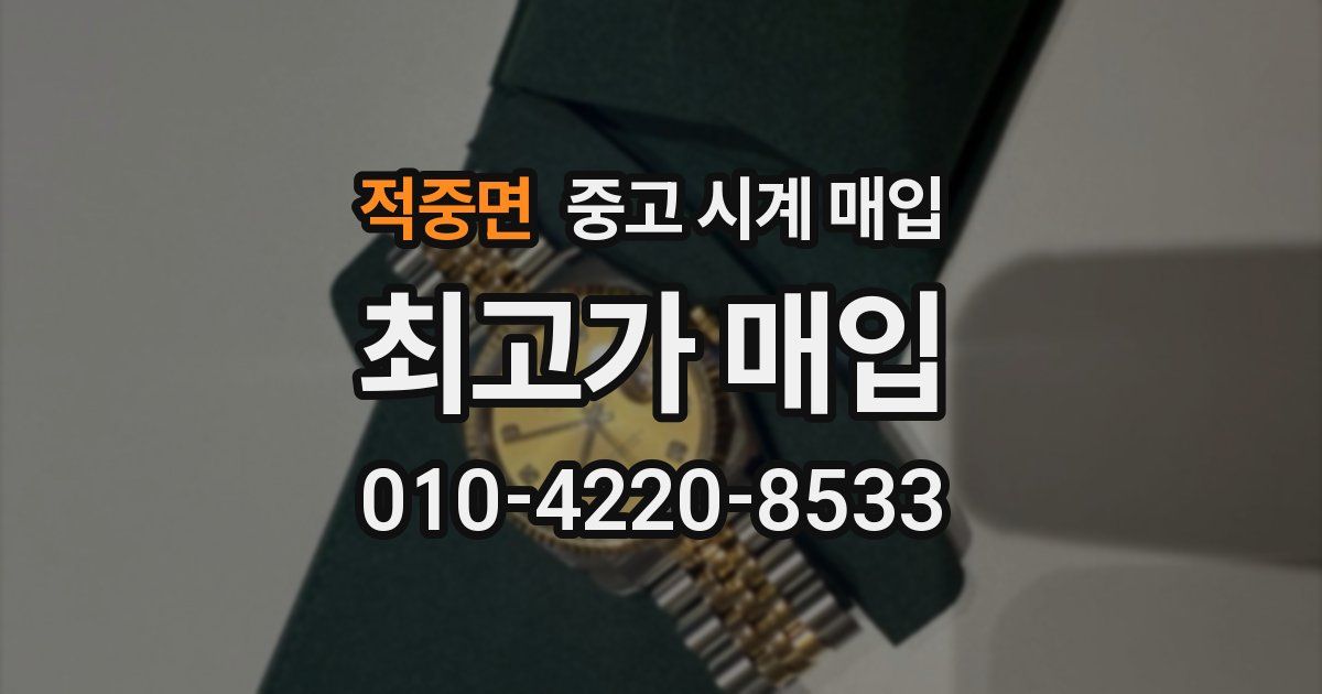 적중면 중고 시계 매입