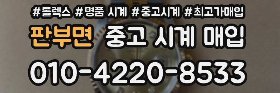 판부면 중고 시계 매입