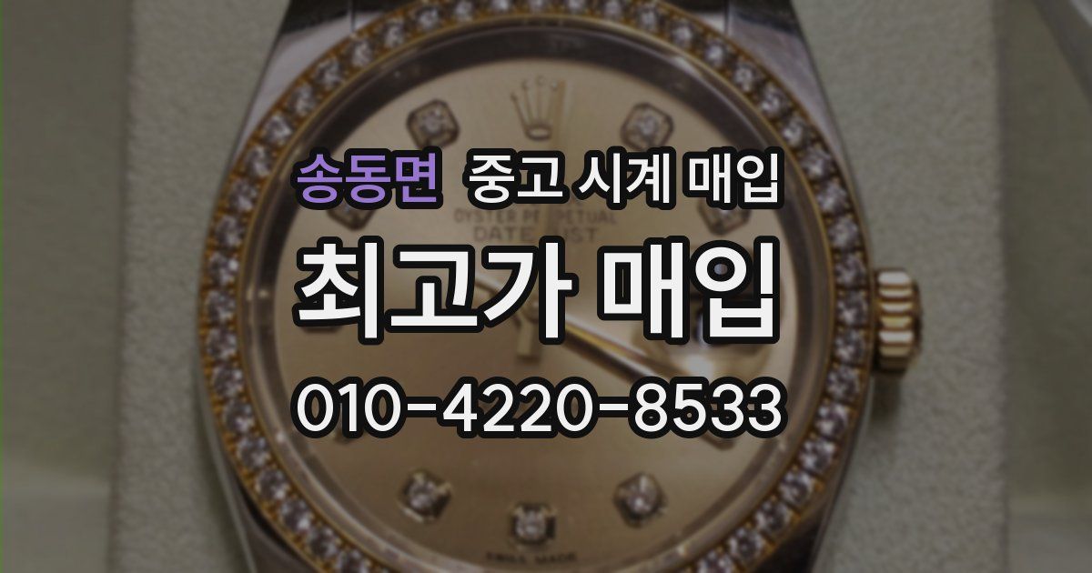 송동면 중고 시계 매입
