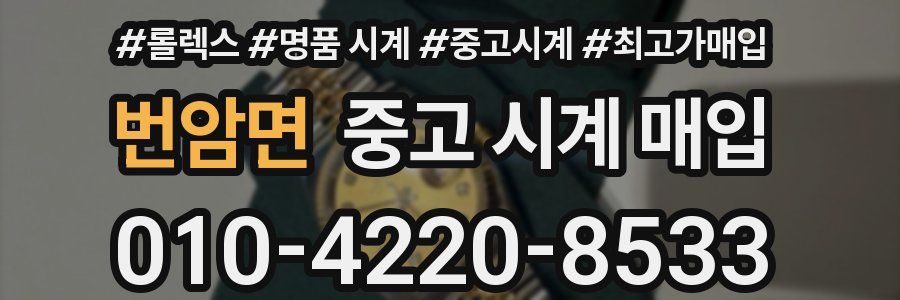 번암면 중고 시계 매입