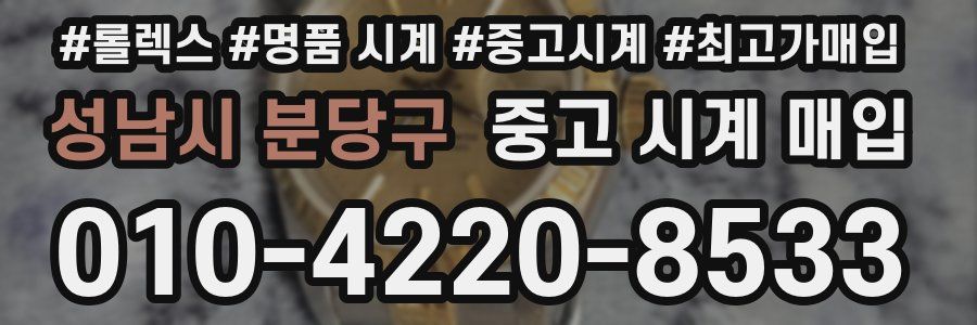 성남시 분당구 중고 시계 매입