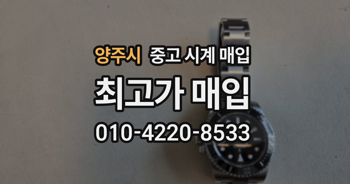 양주시 중고 시계 매입