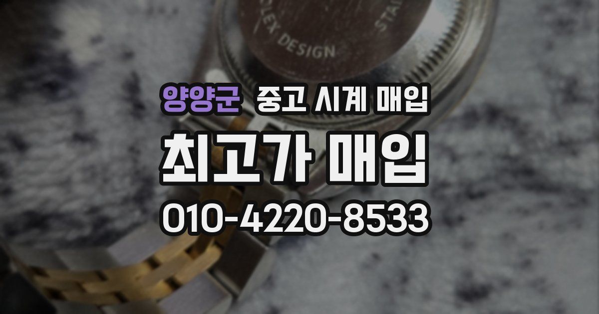 양양군 중고 시계 매입