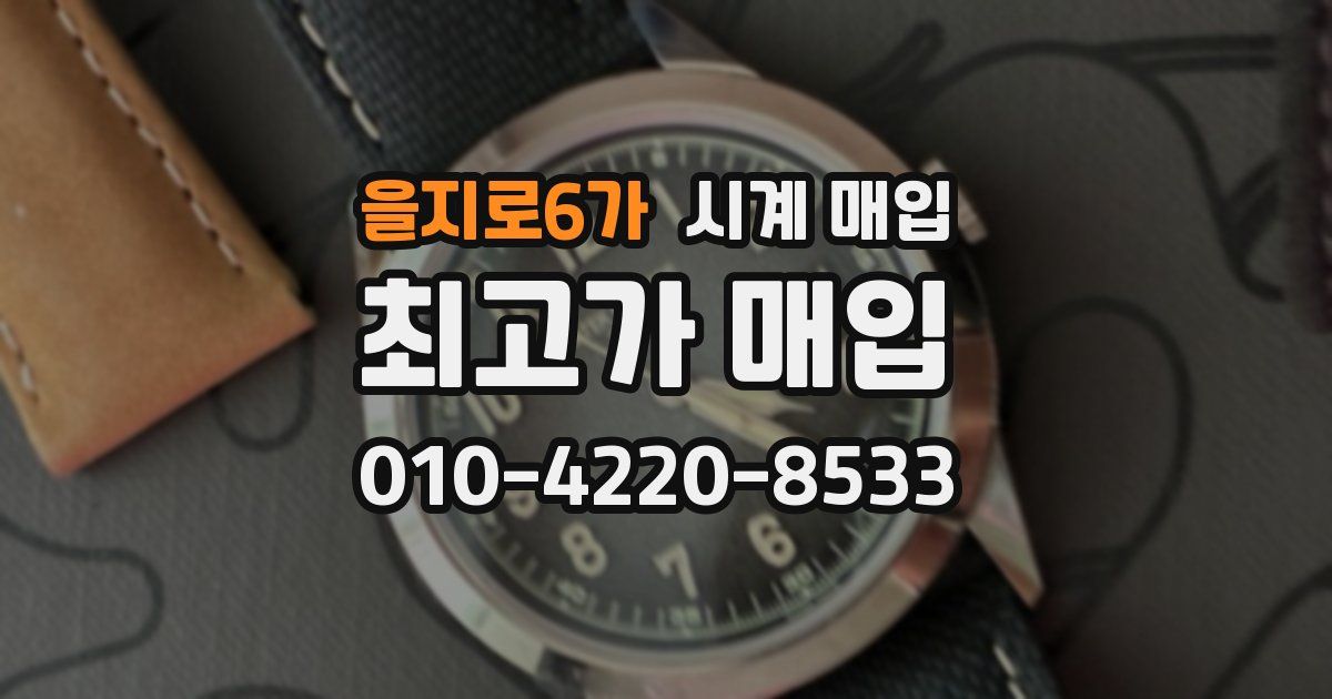 을지로6가 시계 매입