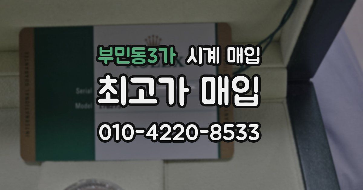 부민동3가 시계 매입