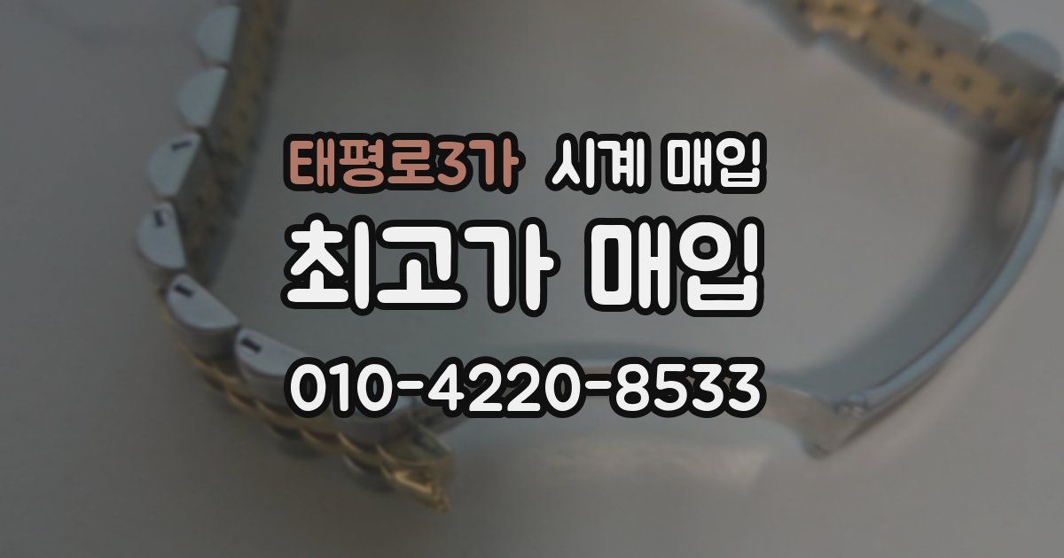 태평로3가 시계 매입