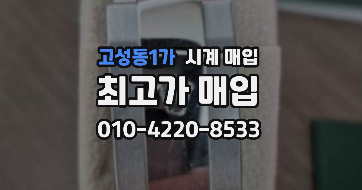 고성동1가 시계 매입