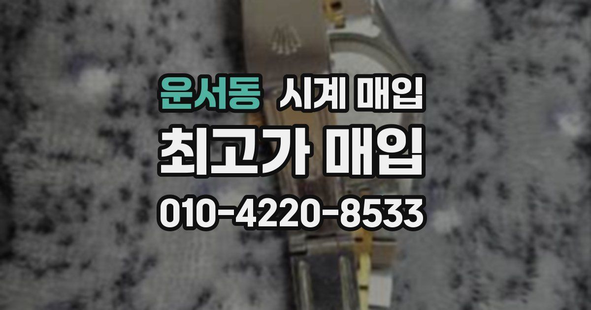 운서동 시계 매입