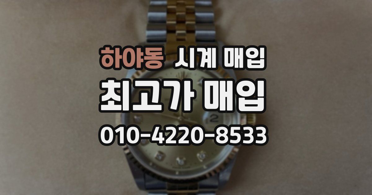 하야동 시계 매입
