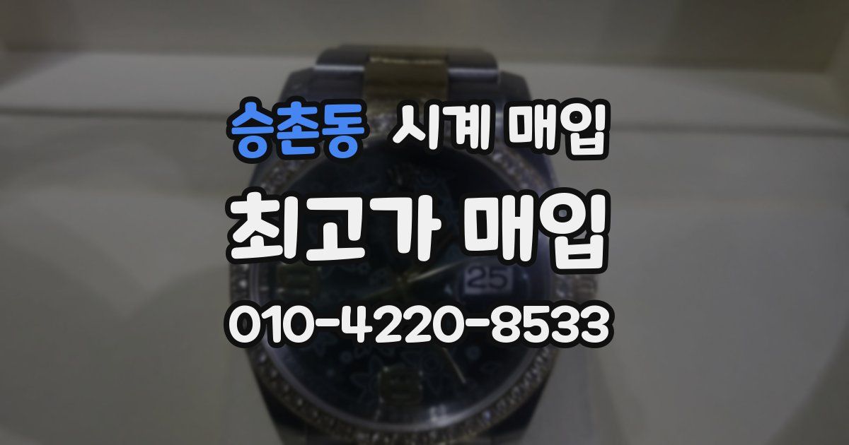 승촌동 시계 매입