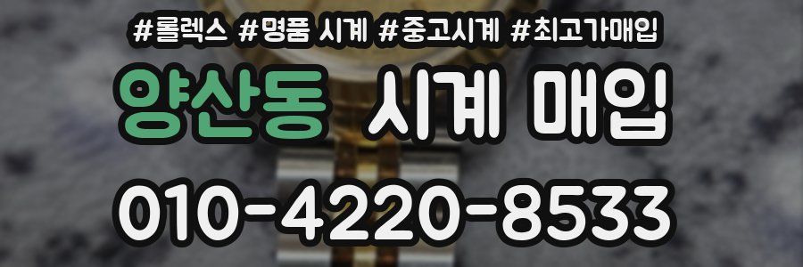 양산동 시계 매입