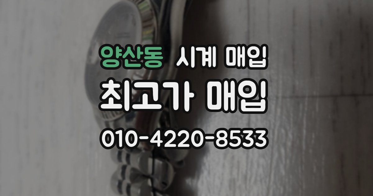 양산동 시계 매입