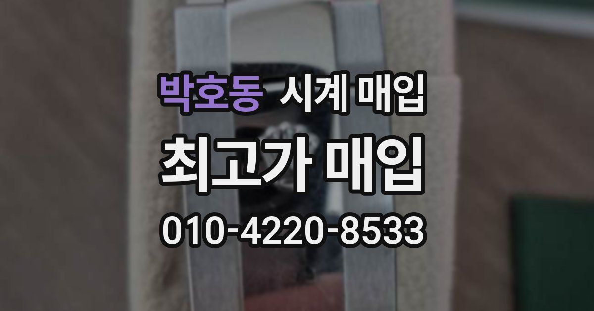 박호동 시계 매입