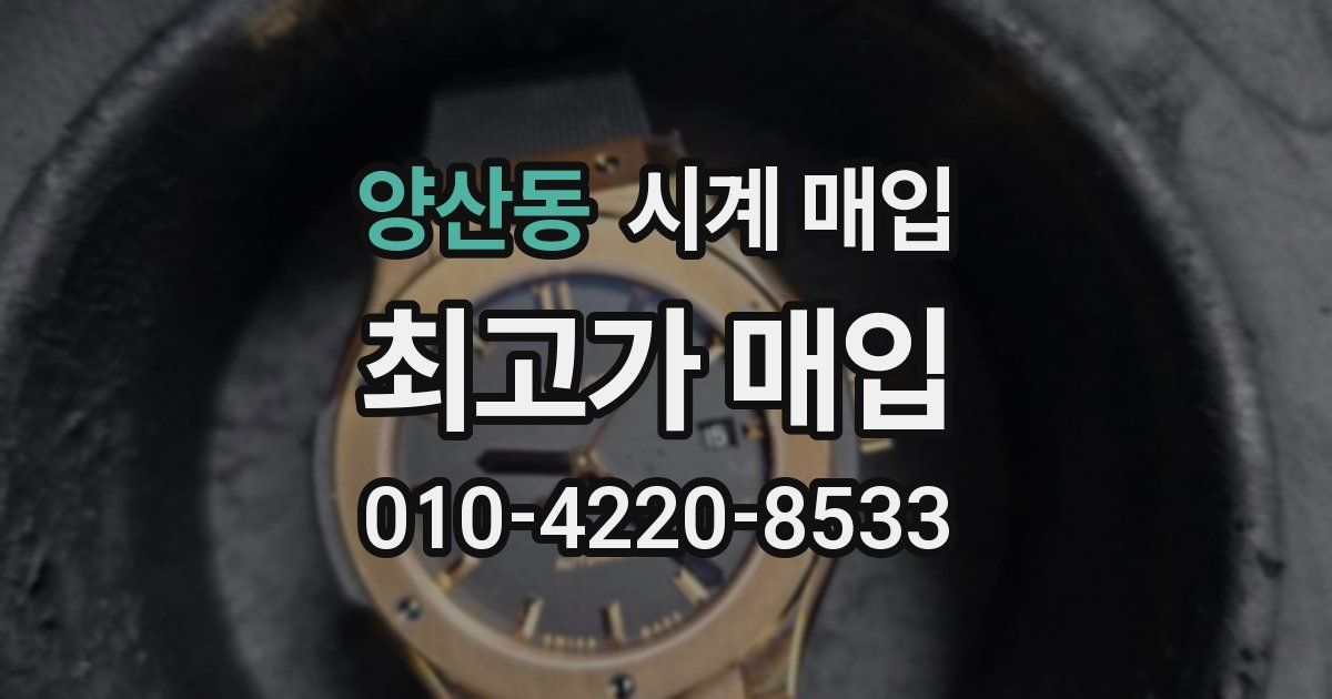 양산동 시계 매입