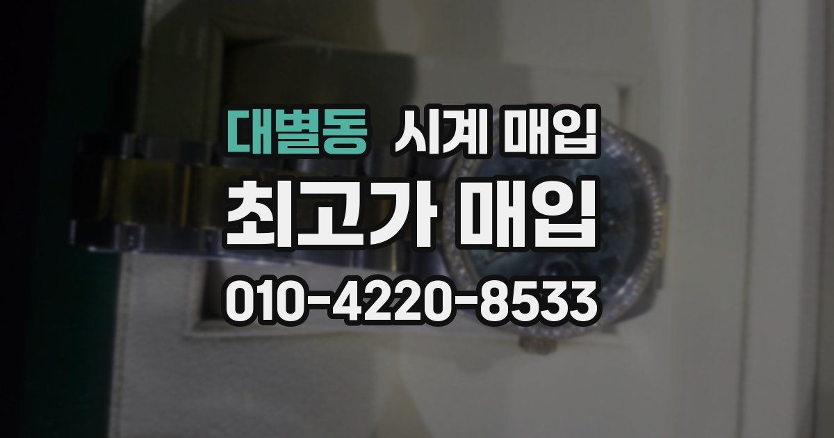 대별동 시계 매입