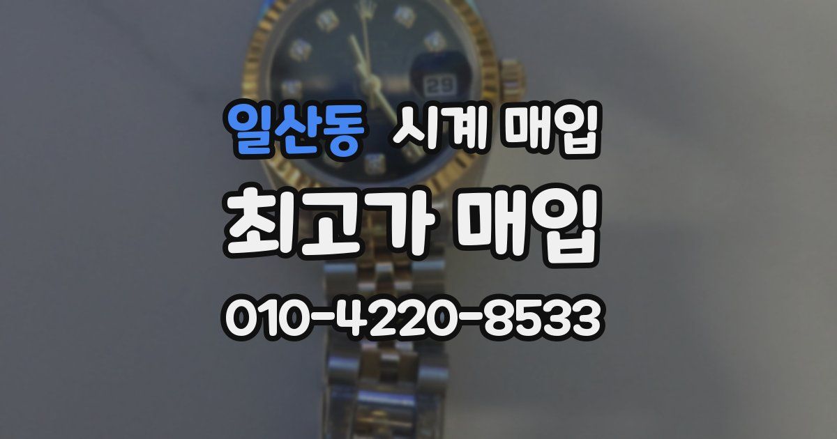 일산동 시계 매입
