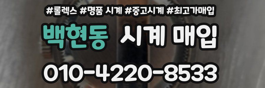 백현동 시계 매입