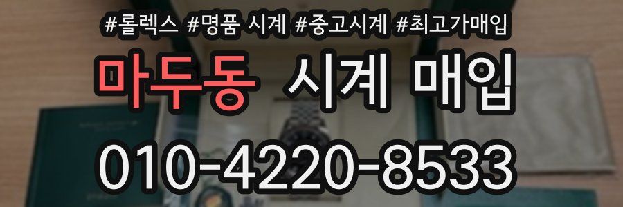 마두동 시계 매입