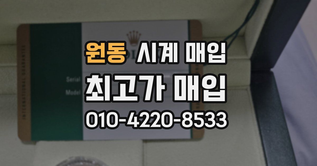 원동 시계 매입