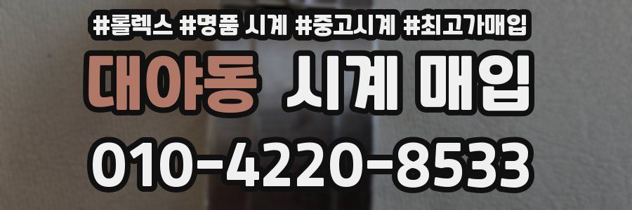 대야동 시계 매입