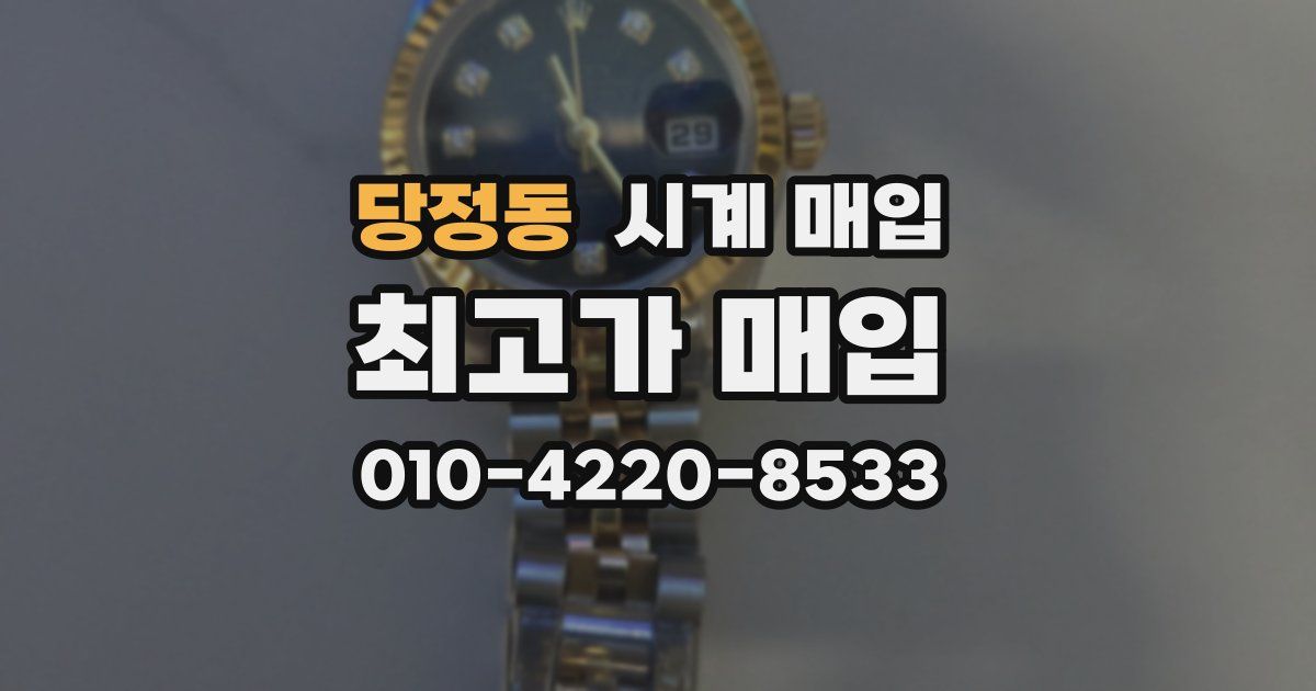 당정동 시계 매입