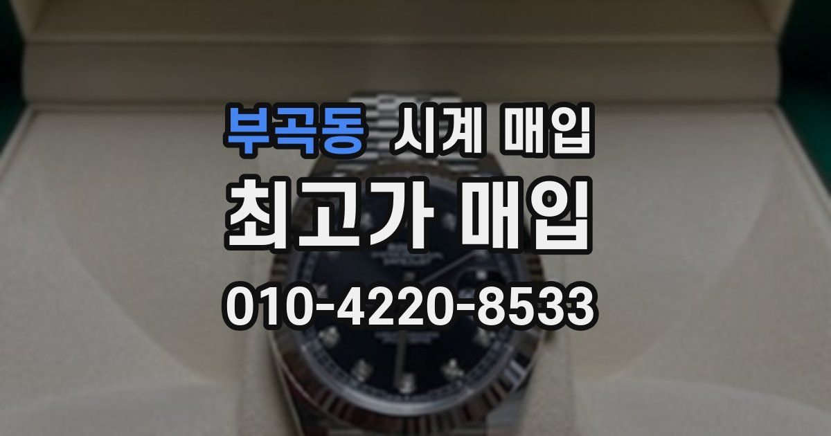 부곡동 시계 매입
