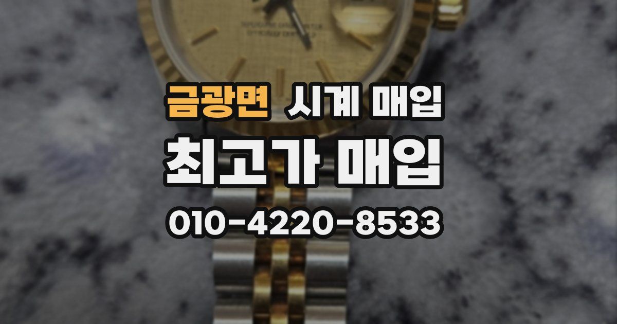 금광면 시계 매입
