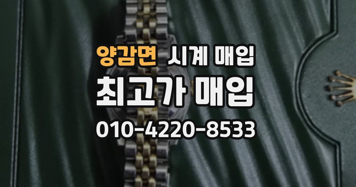 양감면 시계 매입