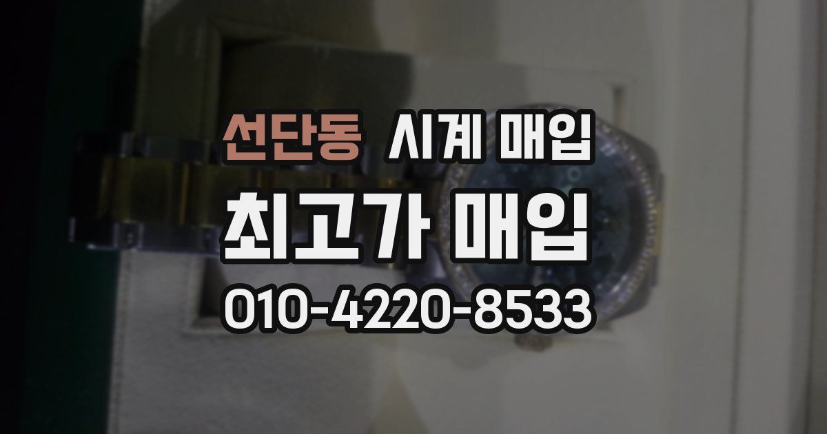 선단동 시계 매입