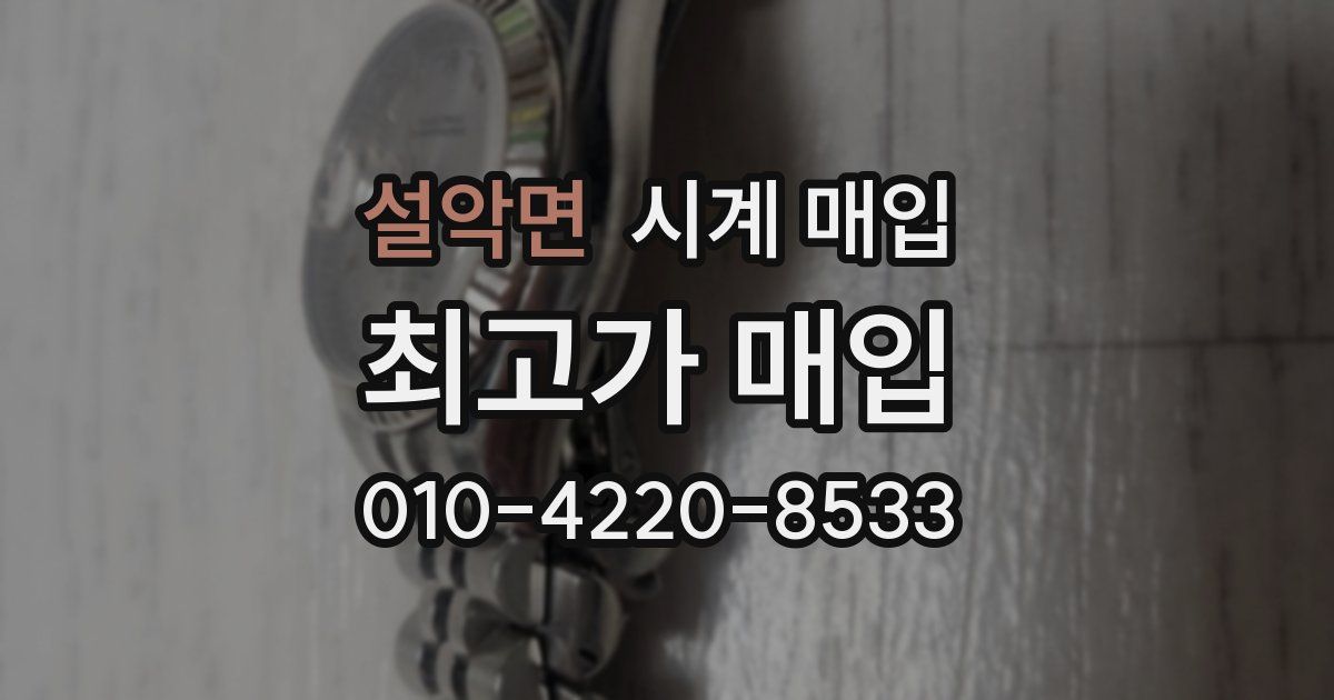 설악면 시계 매입