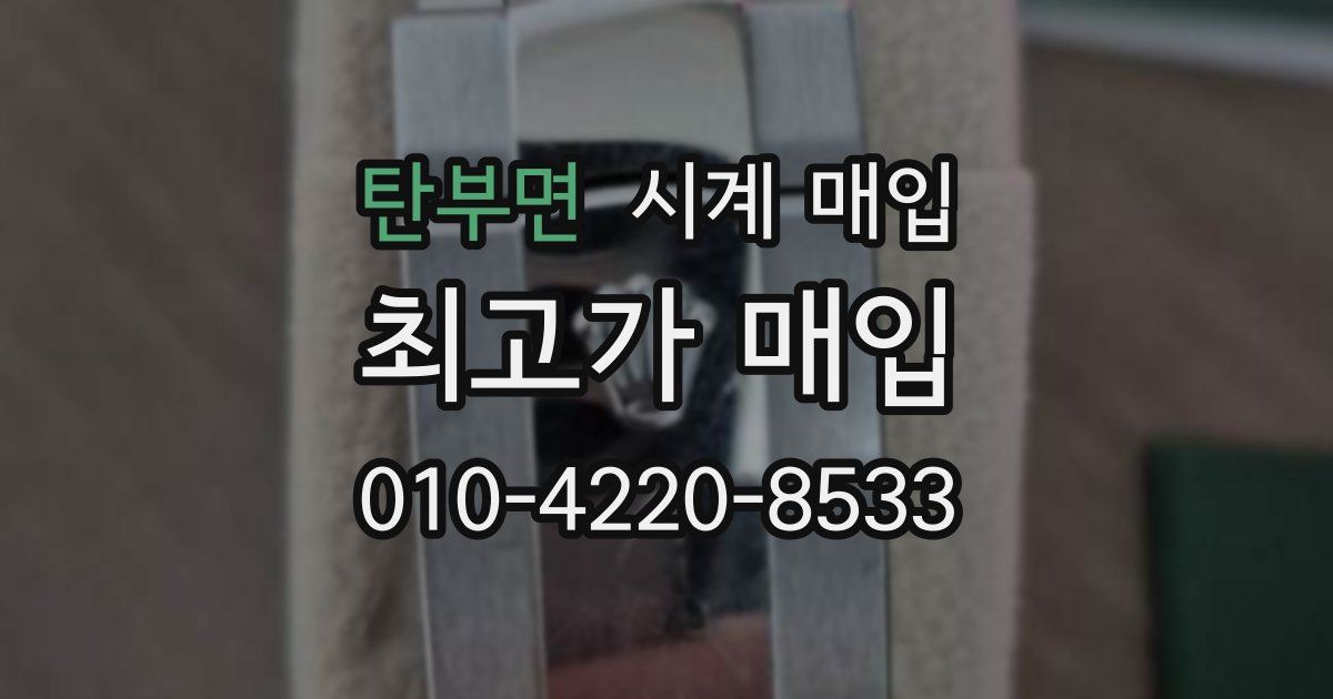 탄부면 시계 매입