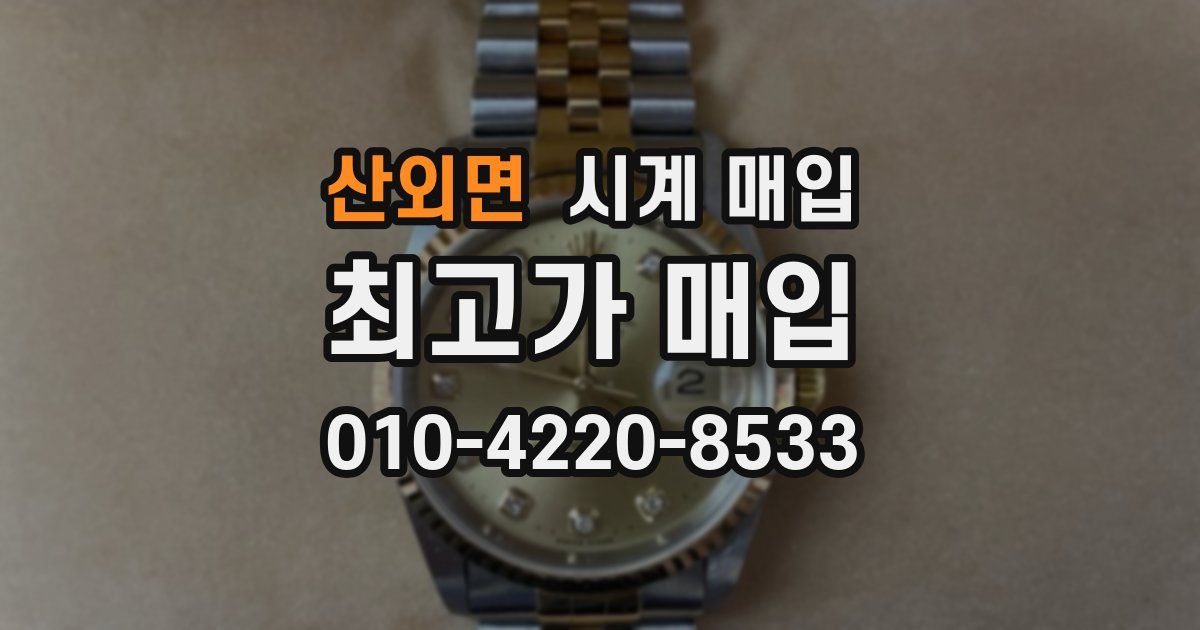 산외면 시계 매입
