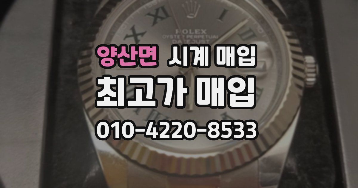 양산면 시계 매입