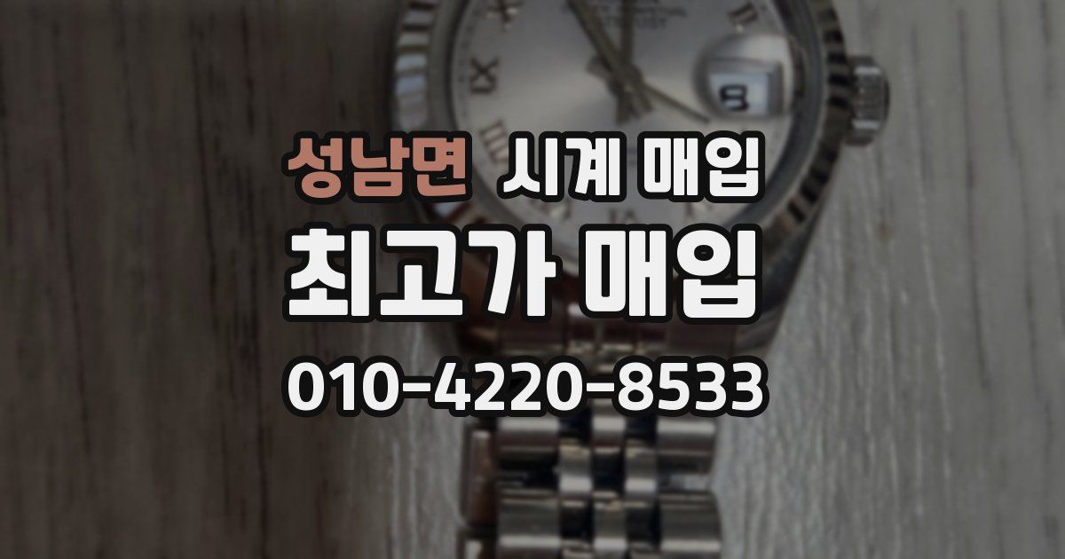 성남면 시계 매입