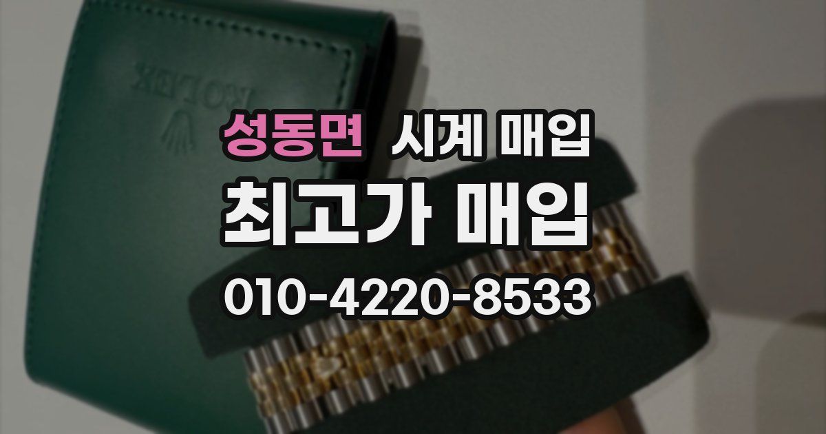 성동면 시계 매입