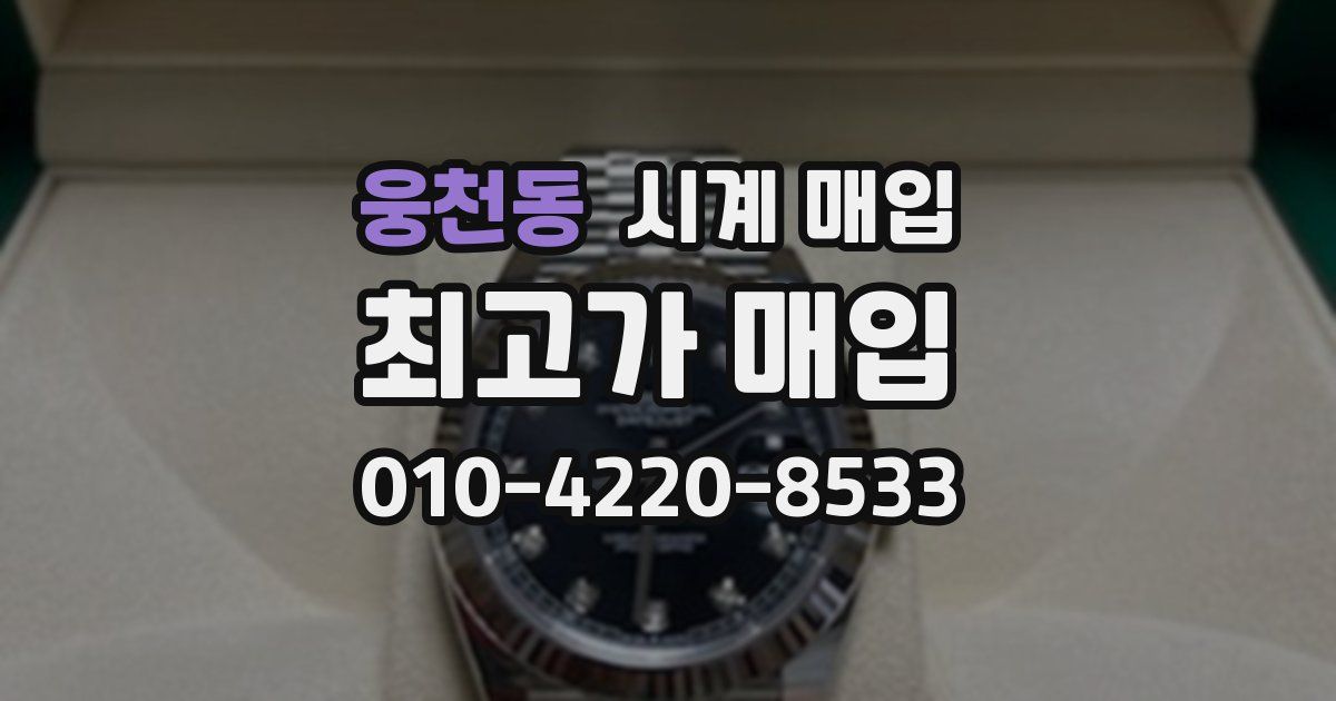 웅천동 시계 매입