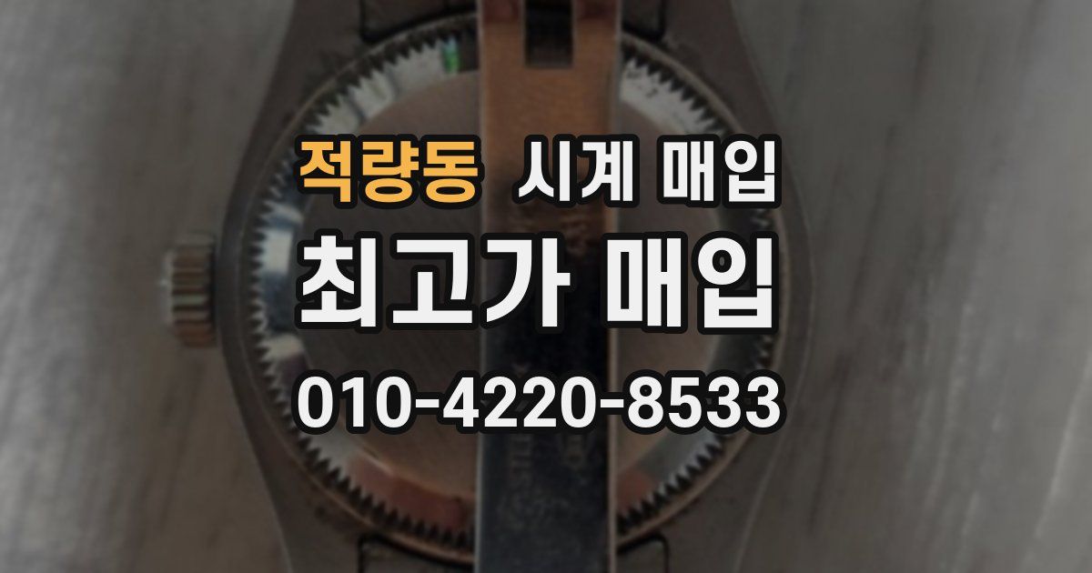 적량동 시계 매입